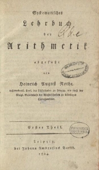 Systematisches Lehrbuch der Arithmetik