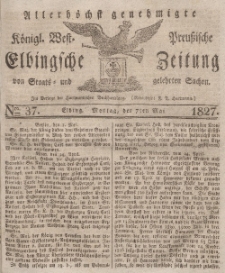 Elbingsche Zeitung, No. 37 Montag, 7 Mai 1827