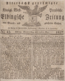 Elbingsche Zeitung, No. 42 Donnerstag, 24 Mai 1827