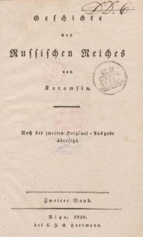 Geschichte des Russischen Reiches von Karamsin […] Zweiter Band