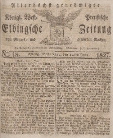 Elbingsche Zeitung, No. 48 Donnerstag, 14 Juni 1827