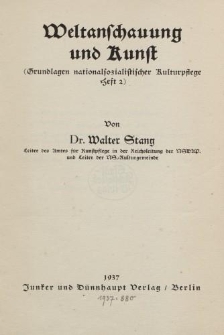 Weltanschauung und Kunst [...]