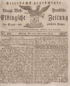 Elbingsche Zeitung, No. 49 Montag, 18 Juni 1827