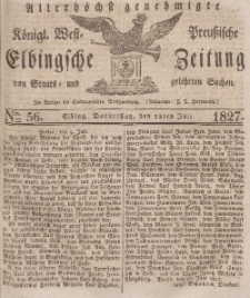 Elbingsche Zeitung, No. 56 Donnerstag, 12 Juli 1827