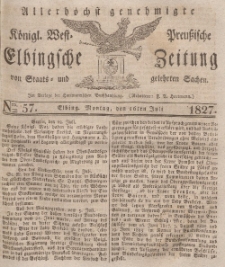 Elbingsche Zeitung, No. 57 Montag, 16 Juli 1827