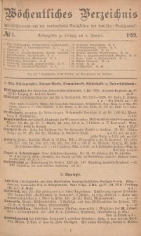 Wöchentliches Verzeichnis der erschienenen und der vorbereiteten Neuigkeiten des deutschen Buchhandels. No.1