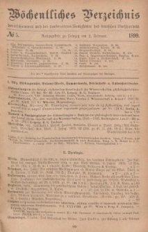 Wöchentliches Verzeichnis der erschienenen und der vorbereiteten Neuigkeiten des deutschen Buchhandels. No.5