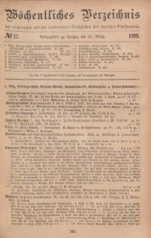 Wöchentliches Verzeichnis der erschienenen und der vorbereiteten Neuigkeiten des deutschen Buchhandels. No.12