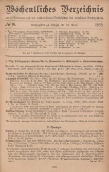 Wöchentliches Verzeichnis der erschienenen und der vorbereiteten Neuigkeiten des deutschen Buchhandels. No.16