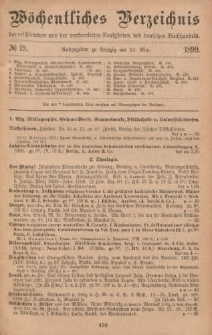 Wöchentliches Verzeichnis der erschienenen und der vorbereiteten Neuigkeiten des deutschen Buchhandels. No.19