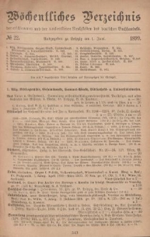 Wöchentliches Verzeichnis der erschienenen und der vorbereiteten Neuigkeiten des deutschen Buchhandels. No.22