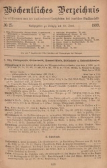 Wöchentliches Verzeichnis der erschienenen und der vorbereiteten Neuigkeiten des deutschen Buchhandels. No.25