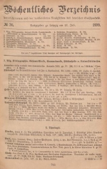 Wöchentliches Verzeichnis der erschienenen und der vorbereiteten Neuigkeiten des deutschen Buchhandels. No.30