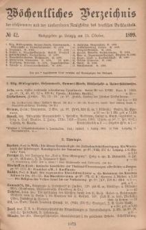 Wöchentliches Verzeichnis der erschienenen und der vorbereiteten Neuigkeiten des deutschen Buchhandels. No.42