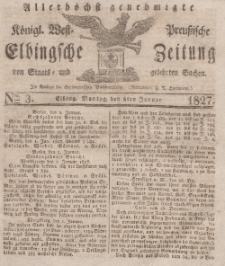 Elbingsche Zeitung, No. 3 Montag, 8 Januar 1827