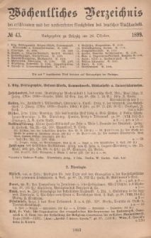Wöchentliches Verzeichnis der erschienenen und der vorbereiteten Neuigkeiten des deutschen Buchhandels. No.43