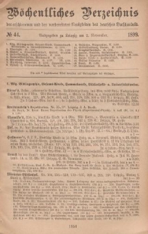 Wöchentliches Verzeichnis der erschienenen und der vorbereiteten Neuigkeiten des deutschen Buchhandels. No.44