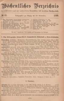 Wöchentliches Verzeichnis der erschienenen und der vorbereiteten Neuigkeiten des deutschen Buchhandels. No.48
