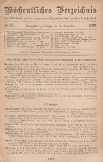 Wöchentliches Verzeichnis der erschienenen und der vorbereiteten Neuigkeiten des deutschen Buchhandels. No.50