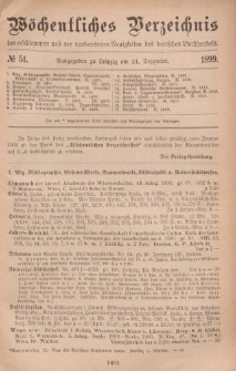 Wöchentliches Verzeichnis der erschienenen und der vorbereiteten Neuigkeiten des deutschen Buchhandels. No.51