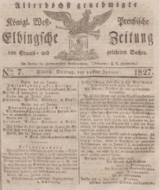 Elbingsche Zeitung, No. 7 Montag, 22 Januar 1827