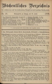 Wöchentliches Verzeichnis der erschienenen und der vorbereiteten Neuigkeiten des deutschen Buchhandels. No.26