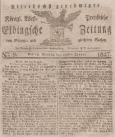 Elbingsche Zeitung, No. 9 Montag, 29 Januar 1827