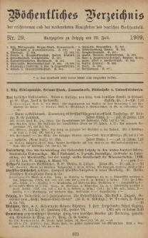 Wöchentliches Verzeichnis der erschienenen und der vorbereiteten Neuigkeiten des deutschen Buchhandels. No.29