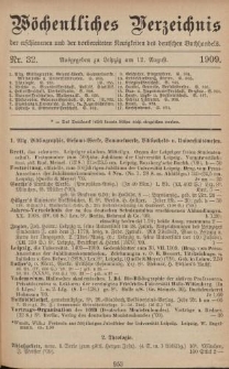 Wöchentliches Verzeichnis der erschienenen und der vorbereiteten Neuigkeiten des deutschen Buchhandels. No.32
