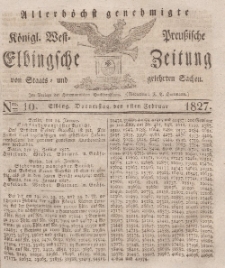 Elbingsche Zeitung, No. 10 Donnerstag, 1 Februar 1827