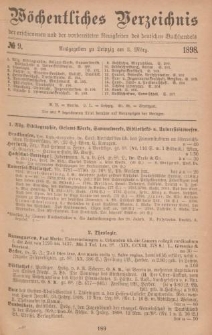 Wöchentliches Verzeichnis der erschienenen und der vorbereiteten Neuigkeiten des deutschen Buchhandels. No.9