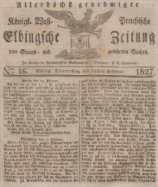 Elbingsche Zeitung, No. 16 Donnerstag, 22 Februar 1827
