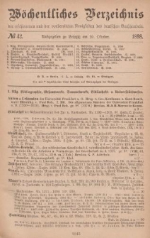 Wöchentliches Verzeichnis der erschienenen und der vorbereiteten Neuigkeiten des deutschen Buchhandels. No.42