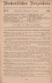 Wöchentliches Verzeichnis der erschienenen und der vorbereiteten Neuigkeiten des deutschen Buchhandels. No.49