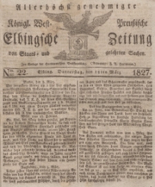 Elbingsche Zeitung, No. 22 Donnerstag, 15 März 1827