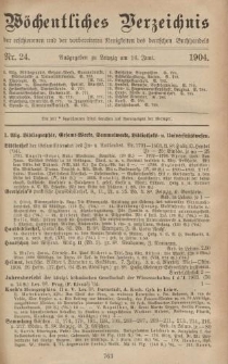 Wöchentliches Verzeichnis der erschienenen und der vorbereiteten Neuigkeiten des deutschen Buchhandels. No.24