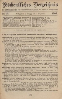 Wöchentliches Verzeichnis der erschienenen und der vorbereiteten Neuigkeiten des deutschen Buchhandels. No.51