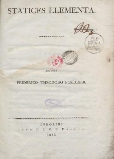 Statices Elementa