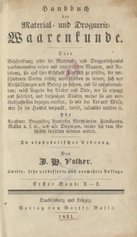 Handbuch der Material- und Drogerie- Waarenkunde […]