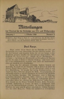 Mitteilungen des Vereins für die Geschichte von Ost- und Westpreußen. Jahrgang 3, Nummer 2