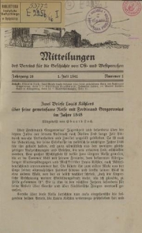 Mitteilungen des Vereins für die Geschichte von Ost- und Westpreußen. Jahrgang 16, Nummer 1