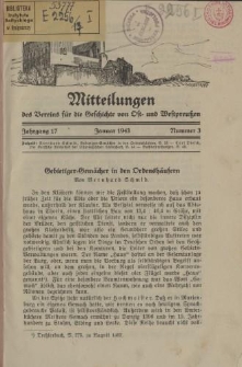 Mitteilungen des Vereins für die Geschichte von Ost- und Westpreußen. Jahrgang 17, Nummer 3