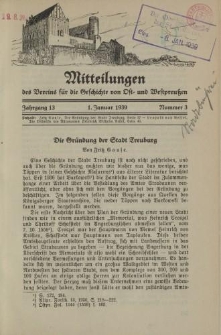 Mitteilungen des Vereins für die Geschichte von Ost- und Westpreußen. Jahrgang 13, Nummer 3