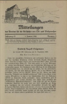 Mitteilungen des Vereins für die Geschichte von Ost- und Westpreußen. Jahrgang 15, Nummer 3