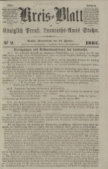 Kreis - Blatt des Königlich Preuß. Landraths - Amts Stuhm, No.2