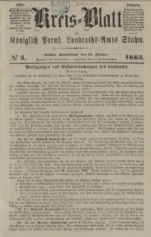 Kreis - Blatt des Königlich Preuß. Landraths - Amts Stuhm, No.3