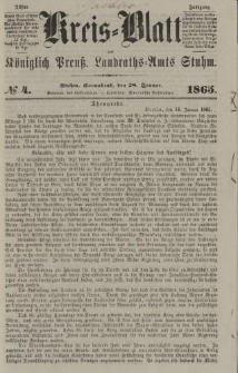 Kreis - Blatt des Königlich Preuß. Landraths - Amts Stuhm, No.4