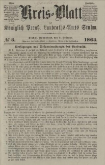 Kreis - Blatt des Königlich Preuß. Landraths - Amts Stuhm, No.5