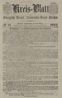 Kreis - Blatt des Königlich Preuß. Landraths - Amts Stuhm, No.11