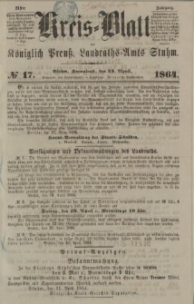 Kreis - Blatt des Königlich Preuß. Landraths - Amts Stuhm, No.17